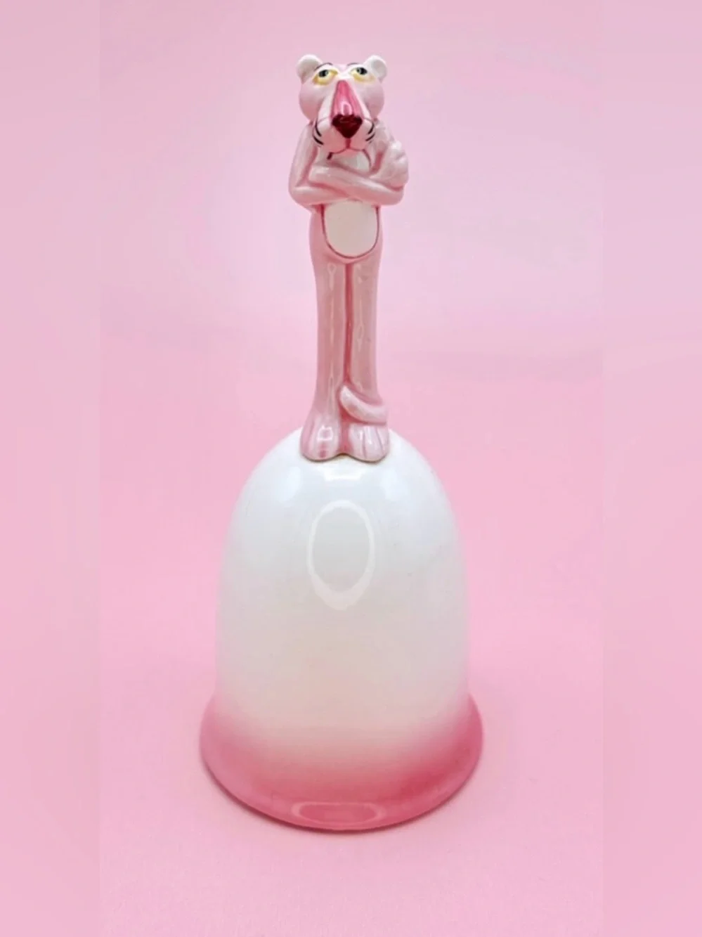 Vintage Retro Pink Panther RO 1982 Collectible Ceramic Bell Japan - Picture 1 of 8
